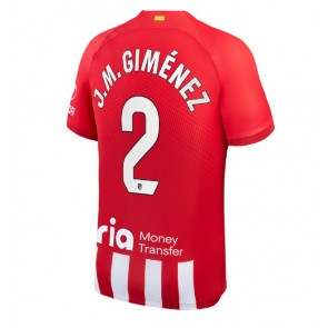 Atletico Madrid Jose Gimenez #2 Domaci Dres 2023-24 Kratak Rukavima